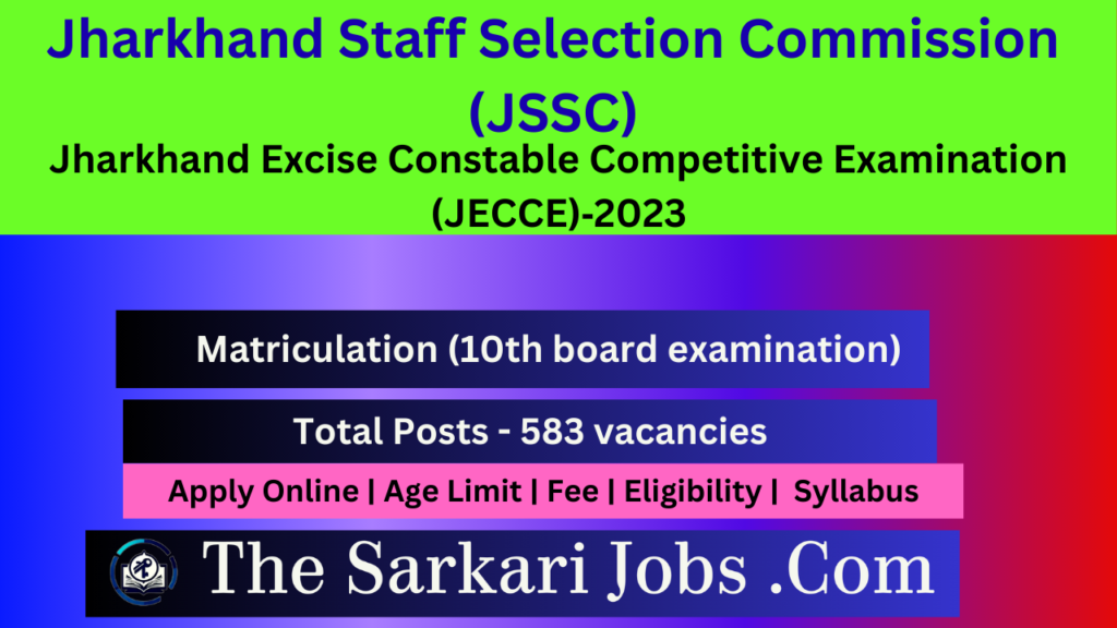 Jharkhand Excise Constable Examination 2023
